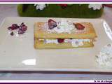 Millefeuilles chantilly-cerise