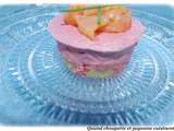 Minicheesecake a la betterave et truite fumee