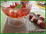 Mousse de chocolat blanc et citron, tartare de fraises