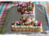 Number cake aux fruits rouges