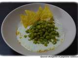 Petits pois vinaigrette au curry et yaourt acidule