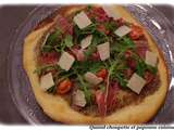 Pizza a la truffe, jambon, roquette, parmesan