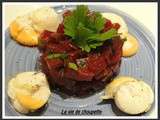 Saint-jacques et betteraves rouges en salade