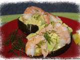 Salade d'avocat aux crevettes