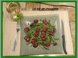 Salade de haricots verts aux gesiers de canard