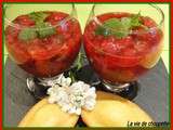 Soupe de fraises a la menthe