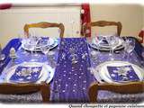 Table de noel 2016 bleue et argentee