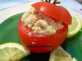 Tomates farcies aux rillettes de merluchon