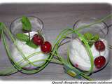 Verrine de mousse mascarpone-ricotta et sa compotee de cerises