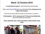 23 Octobre 2018 atelier saucisson sec