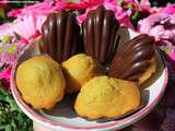 Madeleines aux noisettes avec une coque en chocolat