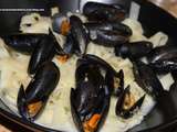 Tagliatelles aux moules {façon marinière et crème}