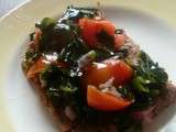 Tomates au wakame  sur pain noir