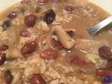 Soupe d’haricots rouges, riz et champignons