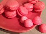 Macarons ganache fraise tagada