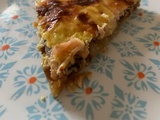 Quiche fondu de poireaux et saumon fumee