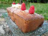 Cake au yaourt, framboises et nougat - Les recettes de mimi