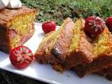 Cake aux fraises, chocolat blanc et meringues