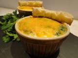 Oeufs cocotte persil-mimolette - Les recettes de mimi