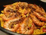 Paella de coquillettes au chorizo et gambas - Les recettes de mimi