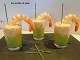 Verrines de mousse d'avocats et crème de crevettes