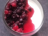 Panna Cotta fruits rouges et jus de cuisson