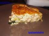 Part de quiche courgette aux deux saumons