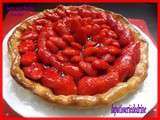 Tarte aux fraises et chocolat