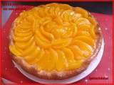 Tarte aux pêches et crème gout pêches