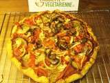 Pizza vegan aux aubergines grillées