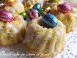 Mini-bundt cakes au citron et graines de pavot