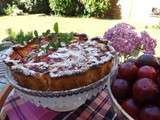 Tarte aux prunes et pineau des Charentes