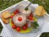 Tartinade de jambon, fromage qui  rigole , moutarde à l'ancienne et échalote