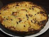 Tarte aux poires , pepites de chocolat et amandes