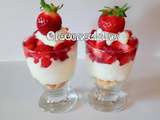 Verrines fraises chantilly à la vanille