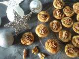 Mini tartelettes poire noix roquefort