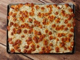 Foccacia aux oignons doux des Cévennes et scarmoza fumée