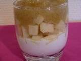 Verrine pommes et fromage blanc