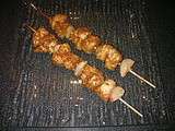 Brochettes poulet echalotes