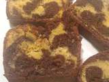 Cake marbre aux deux chocolats