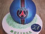 Gateau ballon de foot - equipe du psg