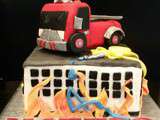 Gateau camion de pompier