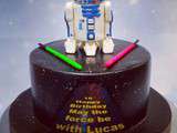 Gateau galaxy star wars r2d2