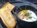 Oeuf cocotte et fromage frais