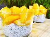 Pudding graines de chia lait de coco et mangue