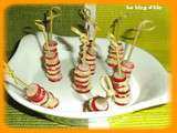 Brochettes de Merluchon entre ses radis