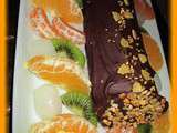 Bûche aux fruits et chocolat