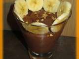 Mousse choco banane pépites caramélisées