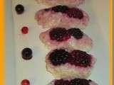 Sushis au lait et fruits rouges