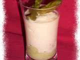 Verrine d'asperges et crevettes